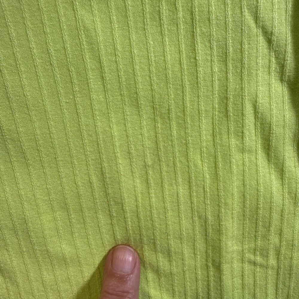 Anthropologie NWT Whitley Mock Neck Top XS Lime Green Modal Stretch $48 Retail - Picture 10 of 10